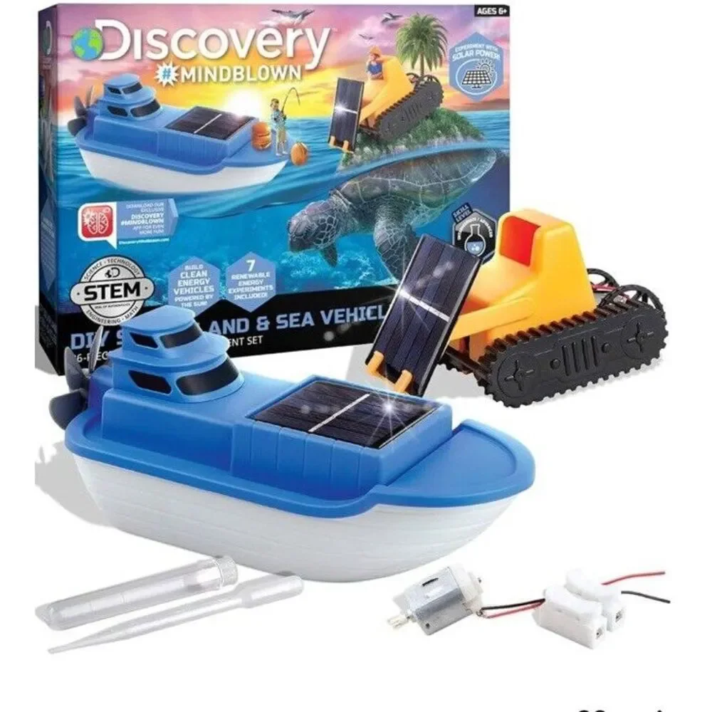 Discovery Kids MINDBLOWN Solar Land And Sea Vehicles.Kids DIY Stem Ages 6‎ Up